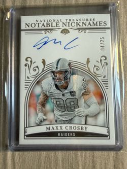 National Treasures Maxx Crosby auto /25