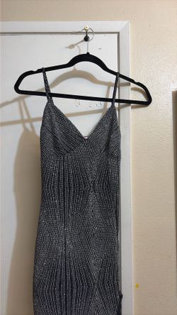 Navy blue sparkly mini dress