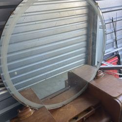 1930’sAntique Art Deco Waterfall Mirror Vanity Dresser 
