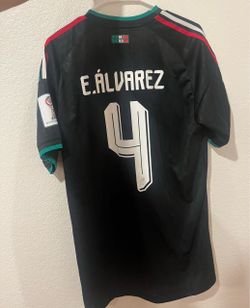 Mexico 2026 Third Kit Jersey, E.Álvarez #4, World Cup patches