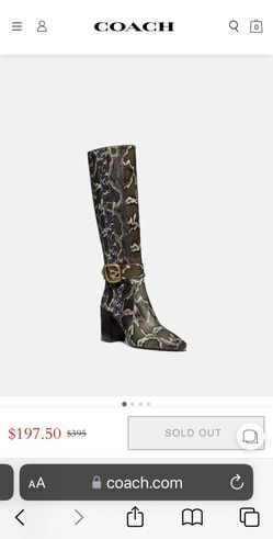 Coach snakeskin boots discount