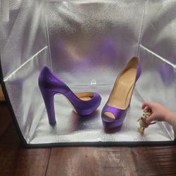 Christian Louboutin Size 7.5 Purple Heels 