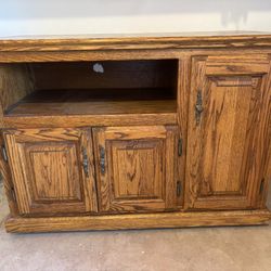 Oak tv Stand And Solid Maple Dresser