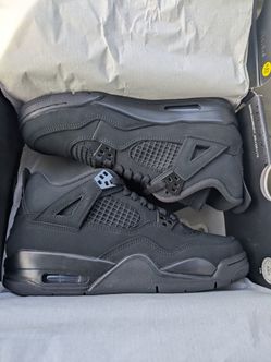 Jordan 4 Retro Black Cat Sizes 7y,6.5y,6y,5.5y,5y,4.5y,4y