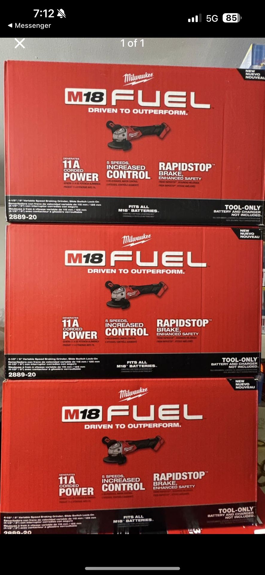 Milwaukee M18 FUEL Variable Speed Angle Grinder 2889-20