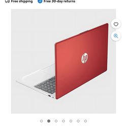 Red HP Laptop 15 In 64 GB 