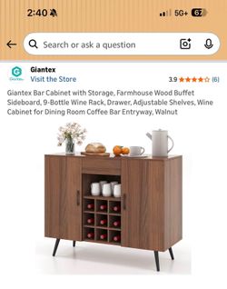 New in box- Bar cabinet