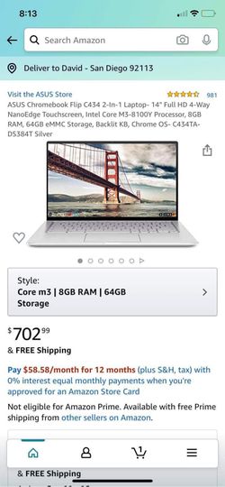 ASUS Chromebook Laptop