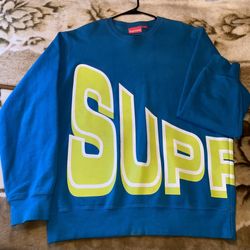 Supreme Side Arc Crewneck Dark Aqua 