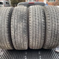 4) 245/75/17 GT Radial Adventuro HT Tires  LT245/75/17  Load Range E  Two Tires are 7/32 Two Tires are 3-4/32  DOT 4022  $200 for 4  I carry other siz