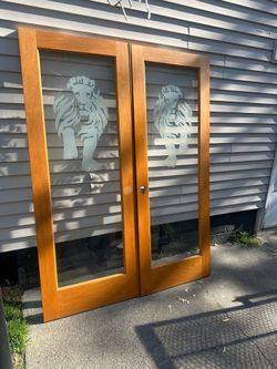 Red Oak French Doors ( Make offer )