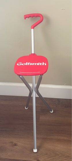 Golf chair folding tripod walking cane