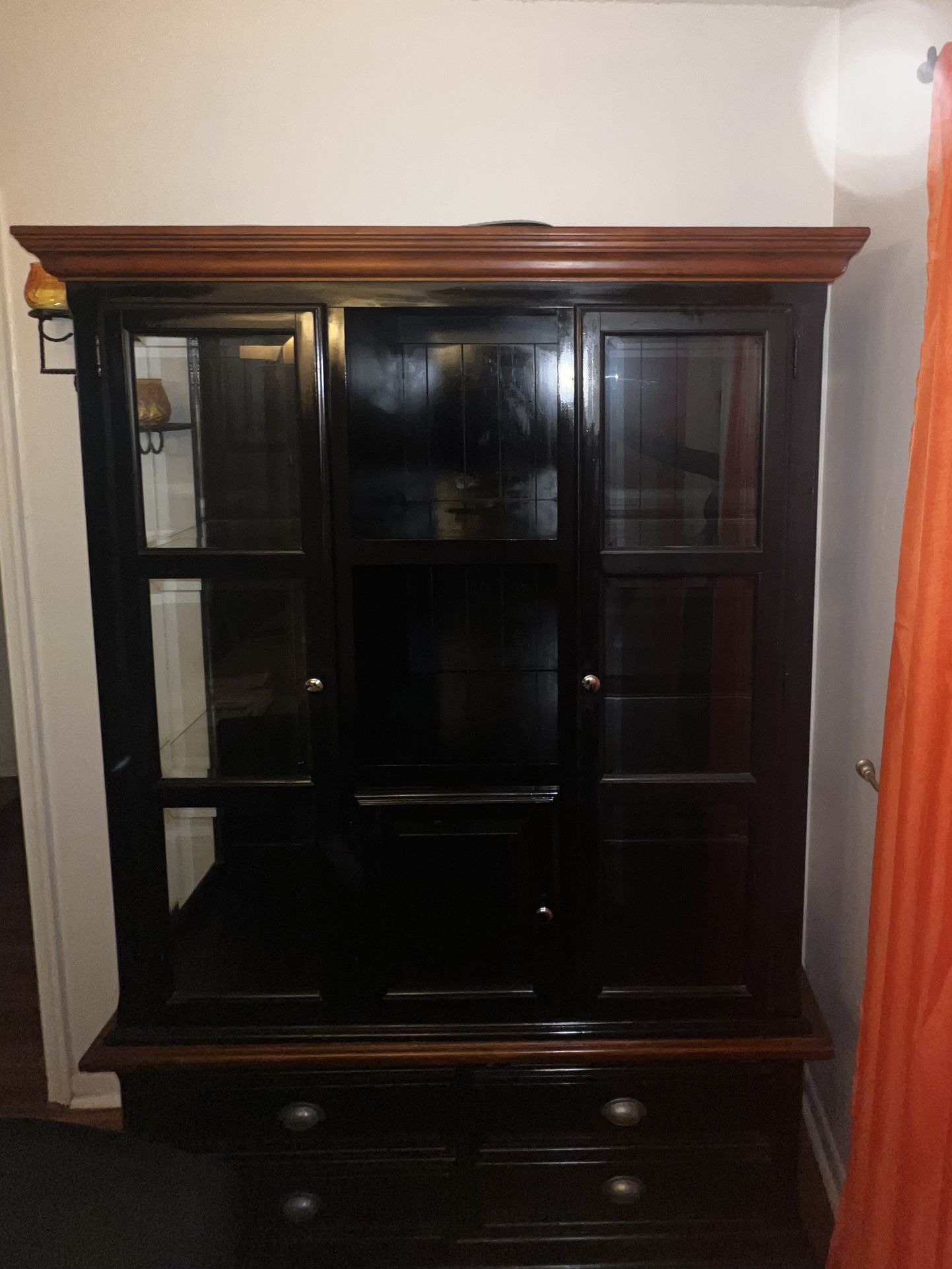 Black Wooden Display Case 