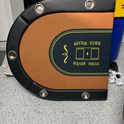 AS NEW Barrington 10 Player Folding Poker Table with Steel Cup Holders & Padded Rails