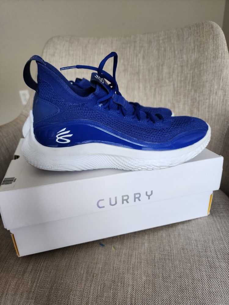Men Under Armour Team Curry NM Basketball Shoes Size 10 Blue White