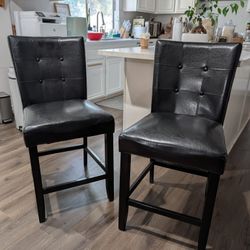 Black Bar Stools X 2 