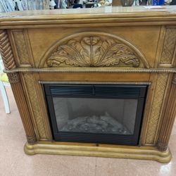 Matching fireplace mantle and mirror 