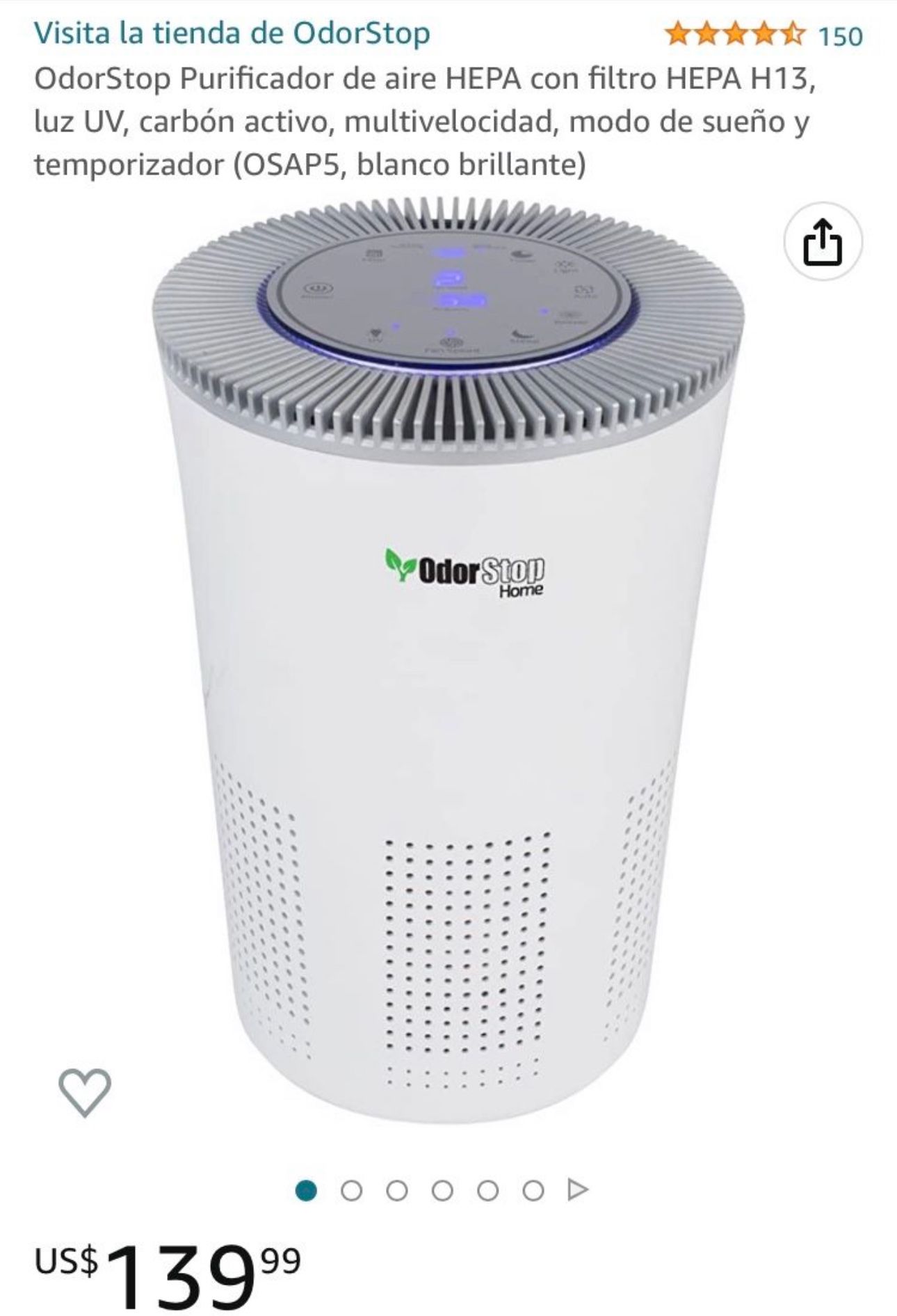 HEPA air purifier with H13 HEPA filter,