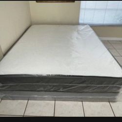 Queen Mattress Set – Medium – Brand New – Delivery Available 🚚