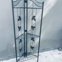 Metal Folding Plant Stand Or Shelf 3 Tier