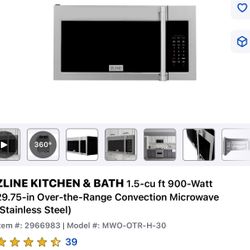 Zline Over The Range Convection Microwave 