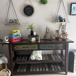 Wood Console Table 