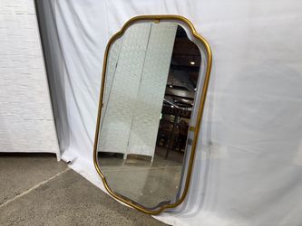 NEW! ALLEN ROTH Antique Style Gold Oval Hanging Wall Mirror