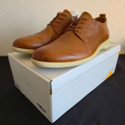 Amberjack The Original Men's Honey Tan Leather Dress Shoes Size 12 New Never Worn w/ Box