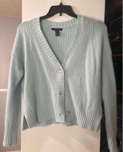 Forever 21 Light Blue Knit Cardigan