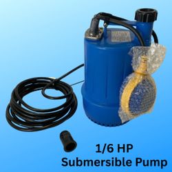 New, 1/6 HP Submersible Water Pump