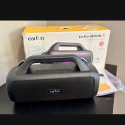 EarFun UBOOM X Portable Bluetooth Speaker, 80W Stereo with JumboBass, IP67 LED  New in box! Has great sound amazing deep bass!  Experience high-qualit