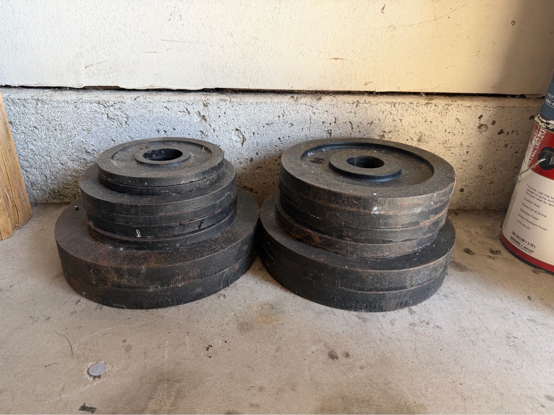 EZ Curl Bar + 165# assorted plates