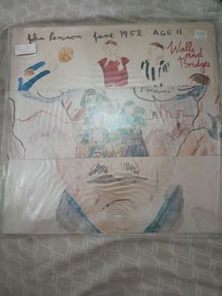 JOHN LENNON WALLS AND BRIDGES LP 1974 APPLE RECORDS SW-3416 W/INSERT BOOKLET