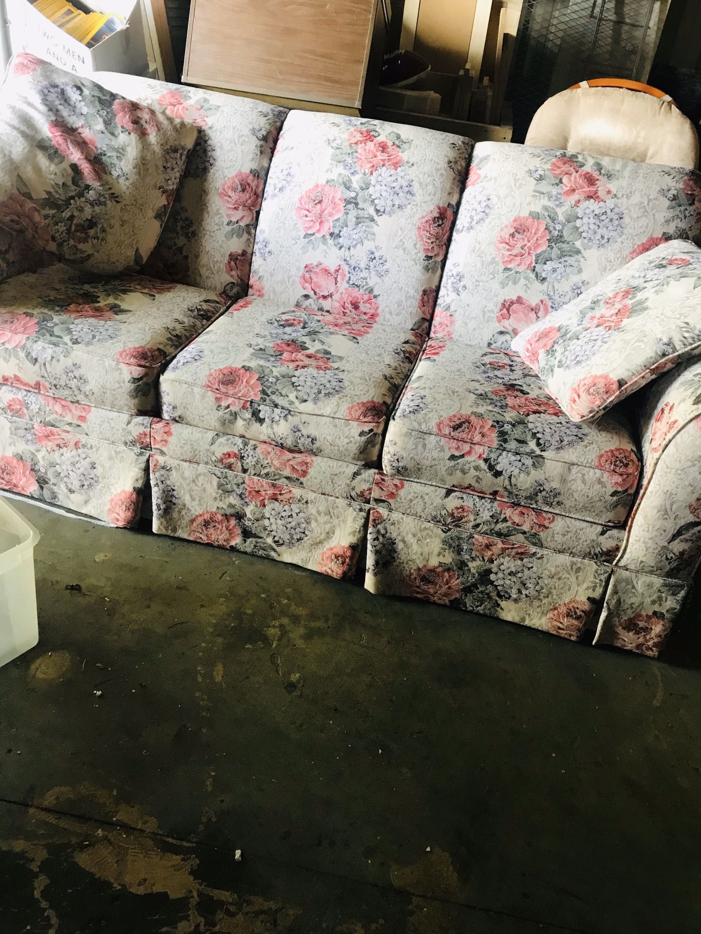 Floral sofa bed good condition