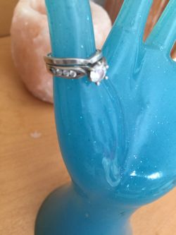 Cubic Zirconia set silver 925 size 6