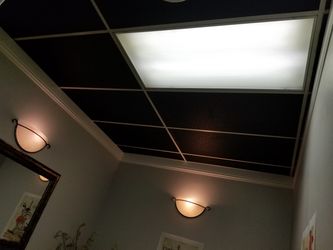 2x4 acoustic black drop in ceiling tiles, NEW