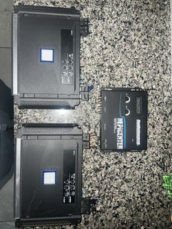 Two 1000 Wt Alpine Amps /w Free Crossover