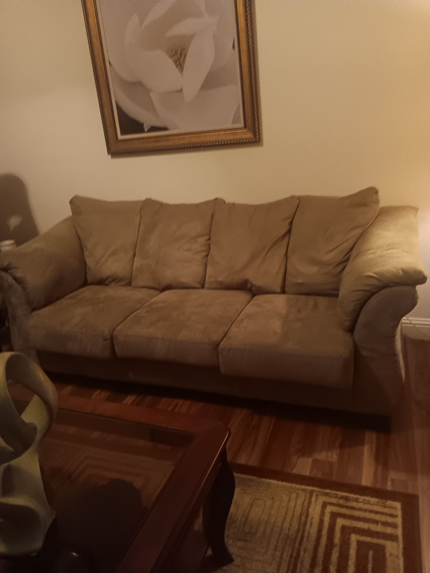 Tan couch and love seat Needs Light Cleaning $250 OBO