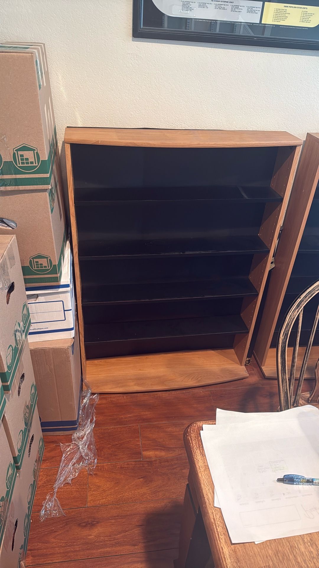 Wood Media Shelving Unit