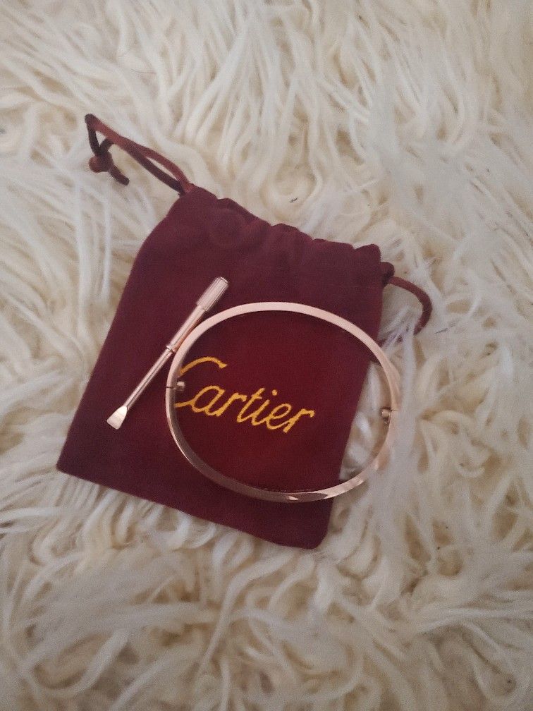 Cartier Rose Gold Love Bracket Size 18
