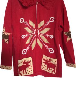 (NWOT) Storybook Knits Winter Moose Cardigan