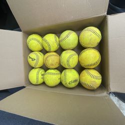 12’ Baden fastpitch softballs  $50 per dz. (one game used) 