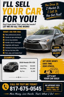 I’ll Sell Your Car For You – No Upfront Fees!