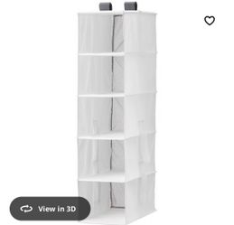 RASSLA Organizer with 5 compartments, white, 9 ¾x15 ¾x38 ½"