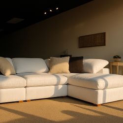 RH style Cloud Modular Convertible Sofa Bed – Sectional w/ Reversible Ottoman – New + Free Delivery