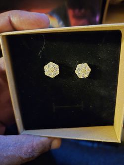 9mm Moissnite Diamond Earnings Cluster Pass Diamond Tester