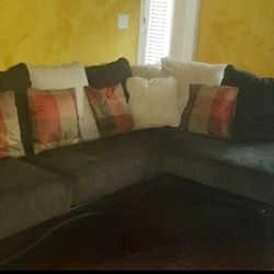 Sectional Couch Brown 