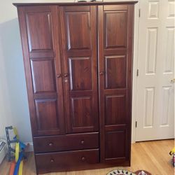 Wood Armoire 