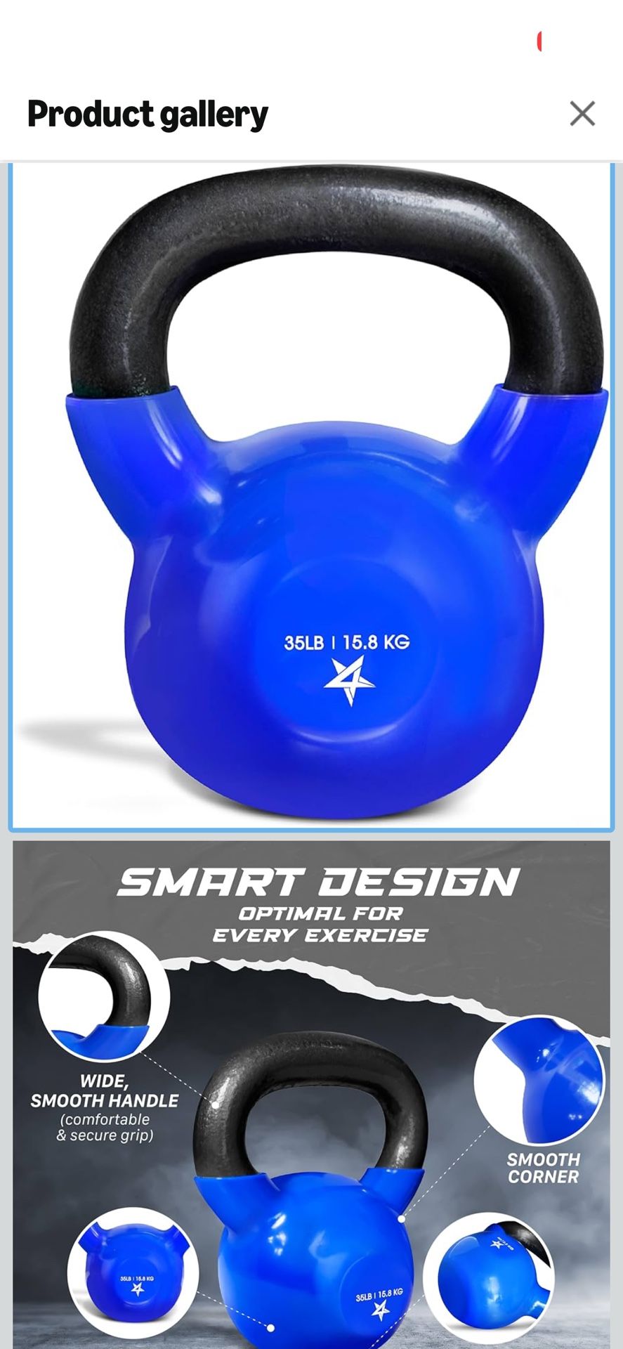 Yes4All 35 Lb Kettlebell