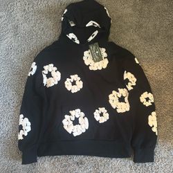 Black denim Tear hoodie